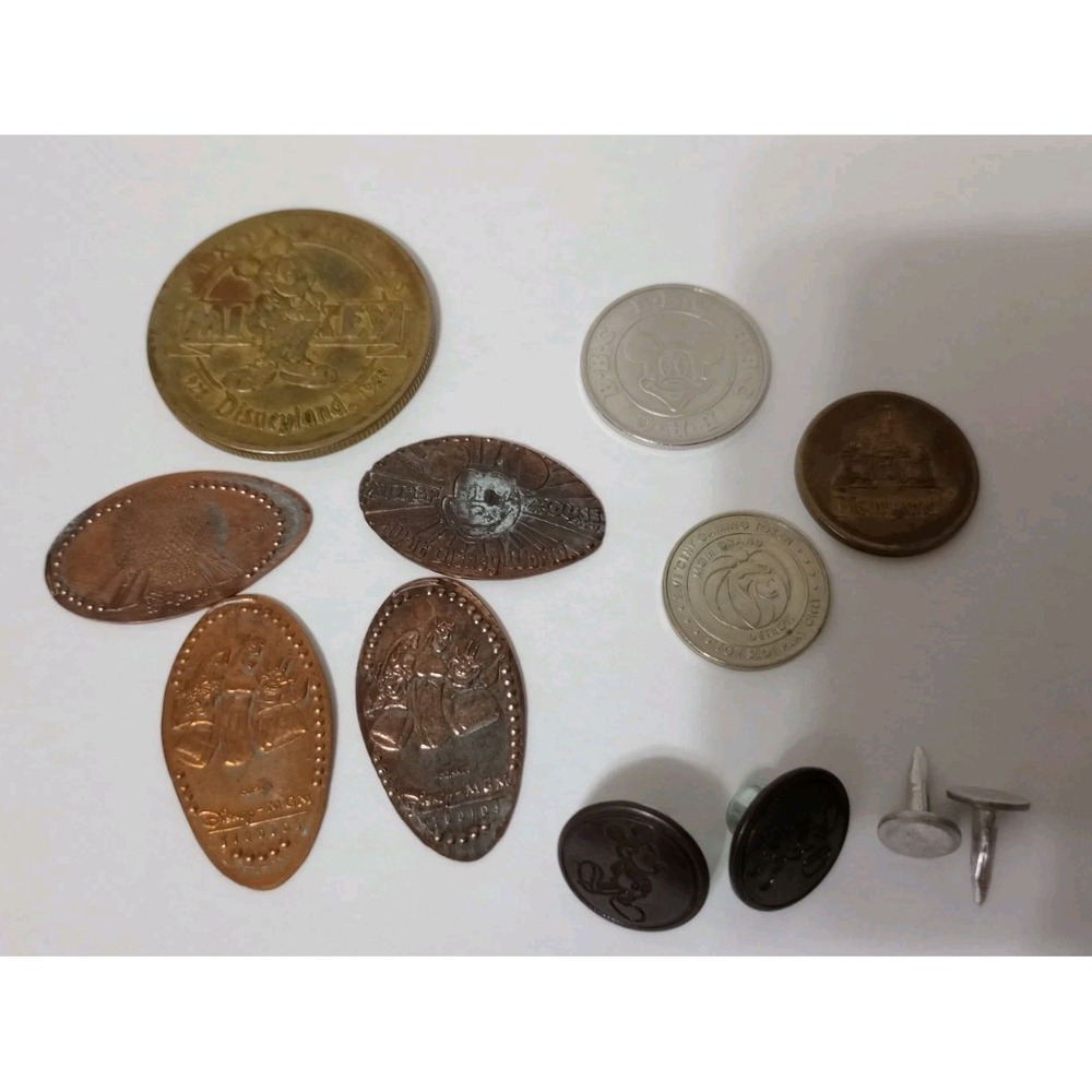Lot Of Disney Coin / Tokens, Buttons & Pressed Pennies